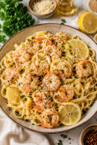 Lemon Garlic Shrimp Pasta