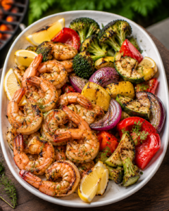 Lemon Herb Grilled Shrimp Plate
