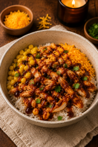 Microwave BBQ Chicken Bowl