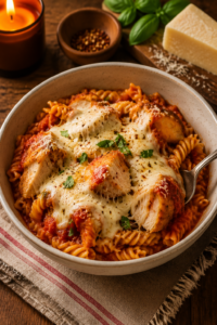 Microwave Chicken Parmesan Bowl