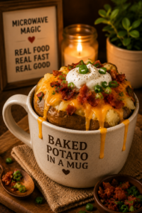 Microwave Loaded Baked Potato