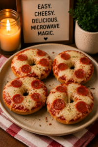 Microwave Pizza Bagel Melts