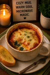Microwave Spinach Ricotta Lasagna Mug