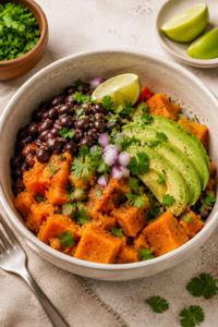 Microwave Sweet Potato Bowl