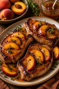 Peach Glazed Pork Chops