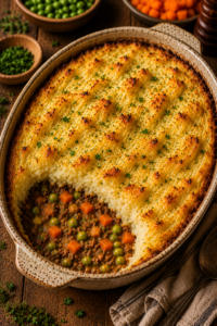 Peas and Carrot Shepherd’s Pie