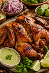 Peruvian Chicken with Green Sauce