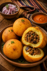 Peruvian Stuffed Potatoes (Papa Rellena)