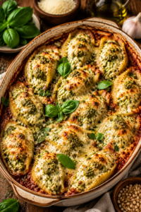 Pesto Ricotta Stuffed Shells
