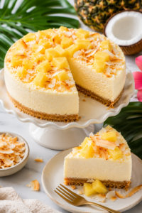 Pineapple Coconut Cheesecake