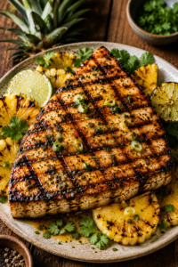 Pineapple Grilled Swordfish