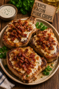 Ranch Bacon Pork Chops