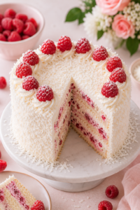 Raspberry Coconut Cake