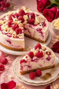 Raspberry White Chocolate Cheesecake