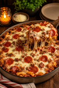 Sausage Pizza Bake