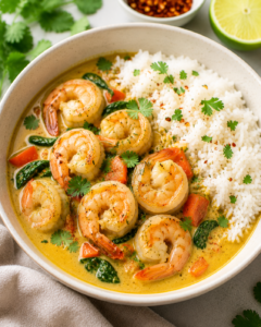 Shrimp Coconut Curry Light Bowl