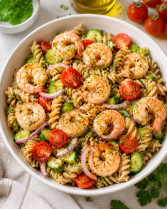Shrimp Pasta Salad (Healthy Version)