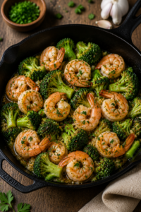 Shrimp and Broccoli Skillet