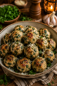Spinach Chicken Meatballs