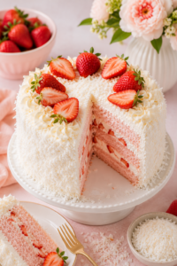 Strawberry Coconut Cake
