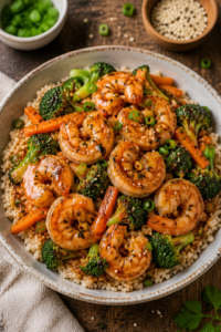 Teriyaki Shrimp Rice Bowls