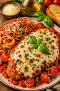 Tomato Basil Chicken Parmesan
