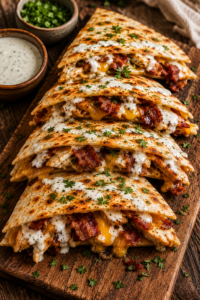 Bacon Ranch Chicken Quesadilla