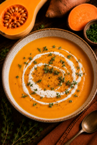 Butternut Squash and Sweet Potato Soup