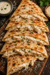 Chicken Alfredo Quesadilla