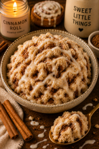 Cinnamon Roll Cookie Dough for One