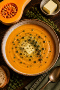 Herb Butter Butternut Squash Soup
