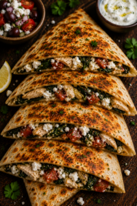 Mediterranean Chicken Quesadilla