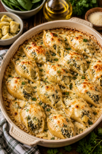 Spinach Artichoke Stuffed Shells