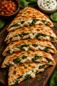 Spinach Chicken Quesadilla