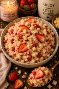 Strawberry Cheesecake Cookie Dough for One